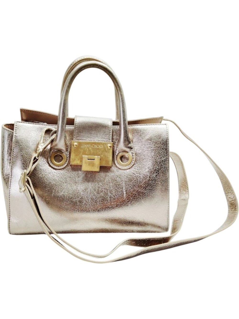 629254CR T3 Jimmy Choo Shoulder Bag Silver PVC